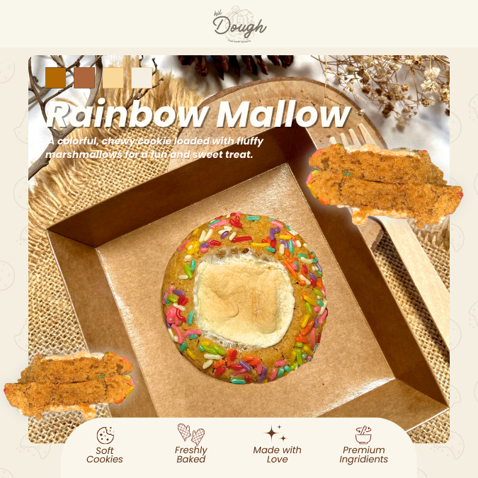 

Rainbow Mallow Cookies - Soft Baked Premium Cookies by Hildoughbakes