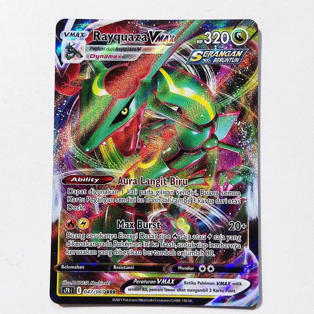 Rayquaza VMAX RRR 047/067 S7R - Kartu Pokemon Indonesia