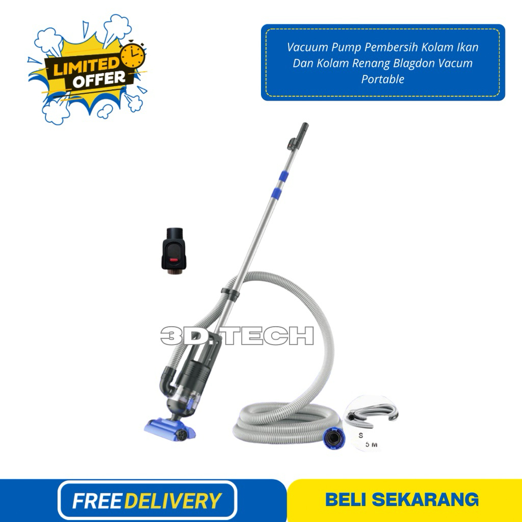 Vacuum Pump Pembersih Kolam Ikan Dan Kolam Renang Blagdon Vacum Portable