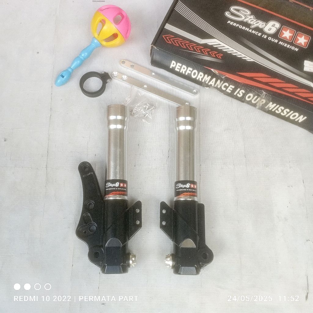 tabung bottom shock depan nmax lama old nmax new silver perak stage 6 ori original