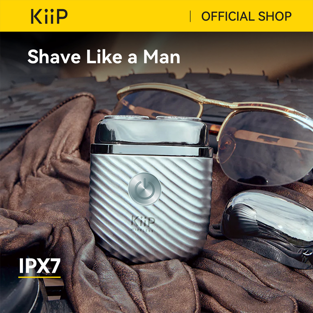 KiiP Mini Shaver Portable Alat Cukur Jenggot Waterproof Alat Pencukur Kumis Elektrik IPX7