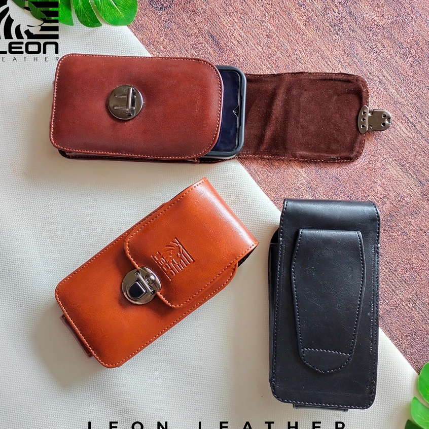 Sarung Dompet Tas Pinggang Kulit Klip Jepit Rotary  Slot Kartu 5  65 Inch Vertikal Dompet Hp Pinggan