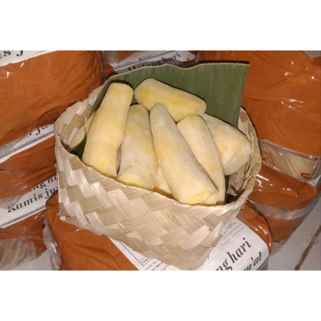 

tape singkong mentega ukuran 1kg enak, lezat, dan manis kemasan besek bambu