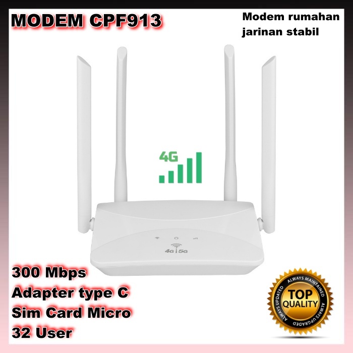 MODEM ROUTER CPF913 Wifi Wireless Router 4G LTE 300mbps All Operator SIM Hotspot