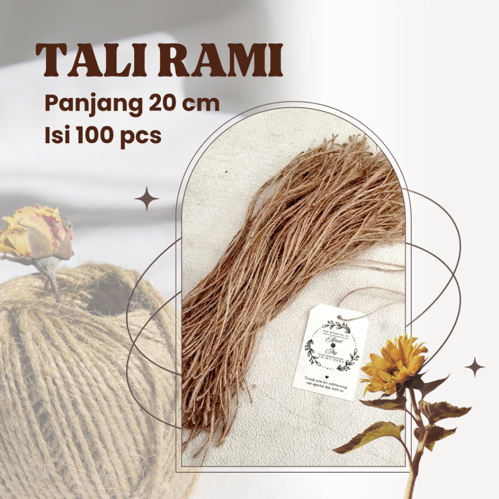 

Tali Rami/Goni Hangtag 20 cm isi 100 pcs, 50 pcs