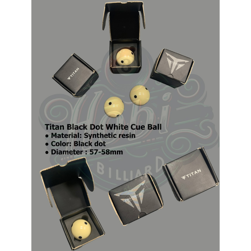 White Cue Ball / Bola Putih Billiard / Titan White Cue Ball