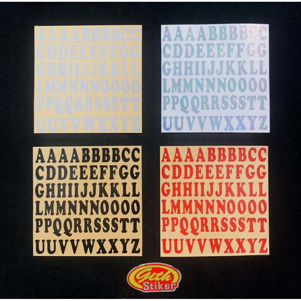 

STICKER CUTTING ABJAD STIKER HURUF KEREN