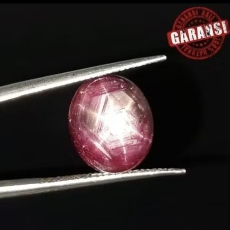 Batu Natural Ruby Star Garansi Asli Natural