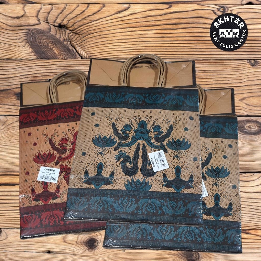 

[1 Pack Isi 10Pcs] Kraft Paper Bag Okey B / Tas Batik Kertas Okey