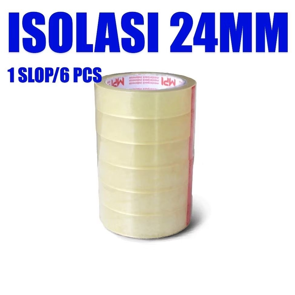 

PGATK-JUAL 1 SLOP/6 PCS Isolasi Lakban Ukuran Lebar 24 mm x Panjang 72 Meter.