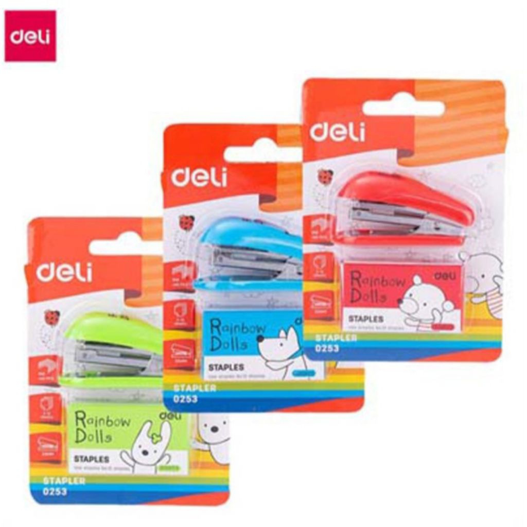 

(RANDOM) Deli Stapler / Steples Set Rainbow Dolls - EO253