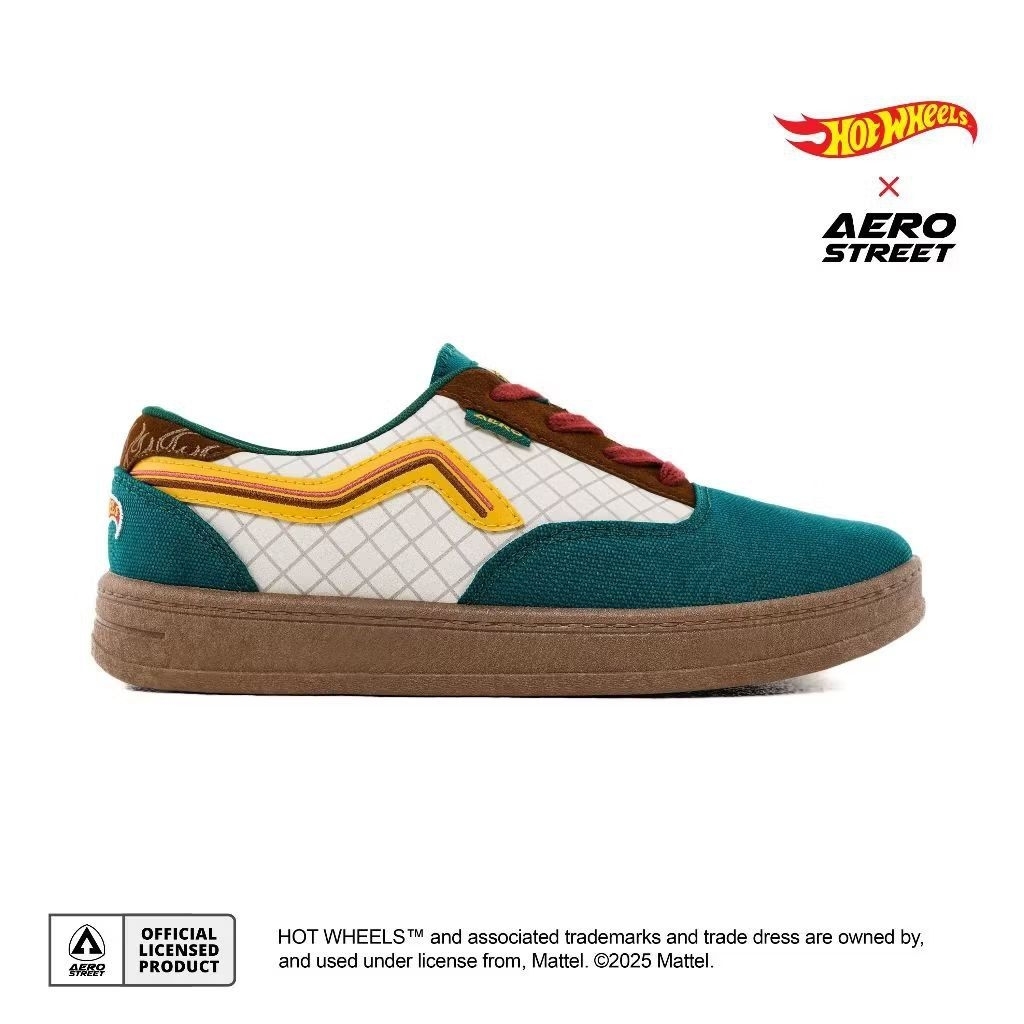 AEROSTREET X HOT WHEELS ARTWORK HIJAU/PUTIH LIMITED EDITION