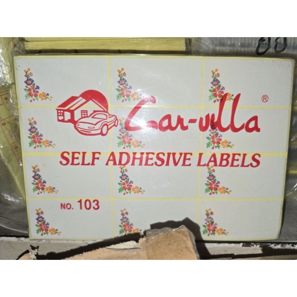 

Stiker Label Harga Merk Carvilla Motif Bunga No. 103 No. 121 KERTAS LABEL CAR VILLA 103 121 MOTIF BUNGA HARGA PER PACK ISI 25 BUNGKUS