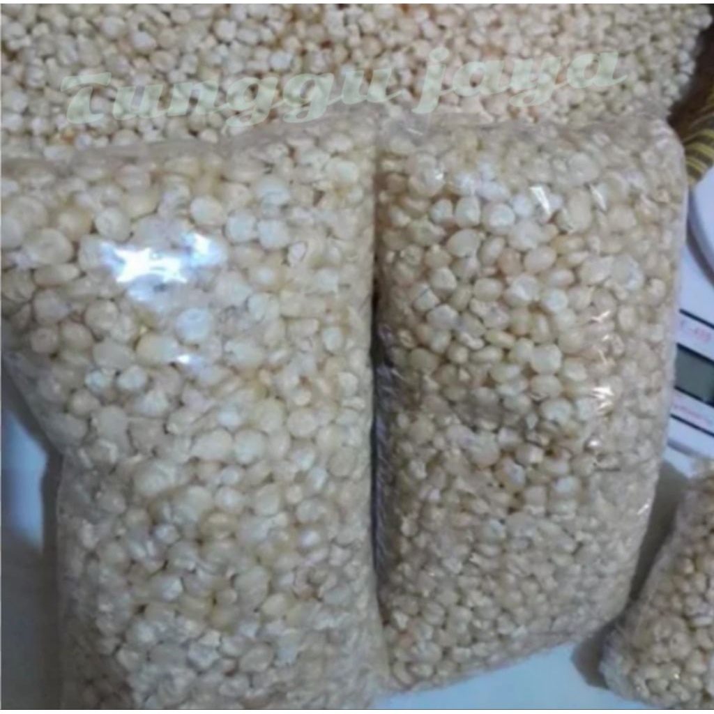 

500 Gram JAGUNG PUTIH KETAN KERING MENTAH,bahan cemilan,bahan bubur bayi,bahan jagung bassang