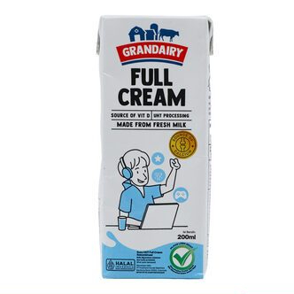 

GRANDAIRY UHT FULL CREAM 200ML