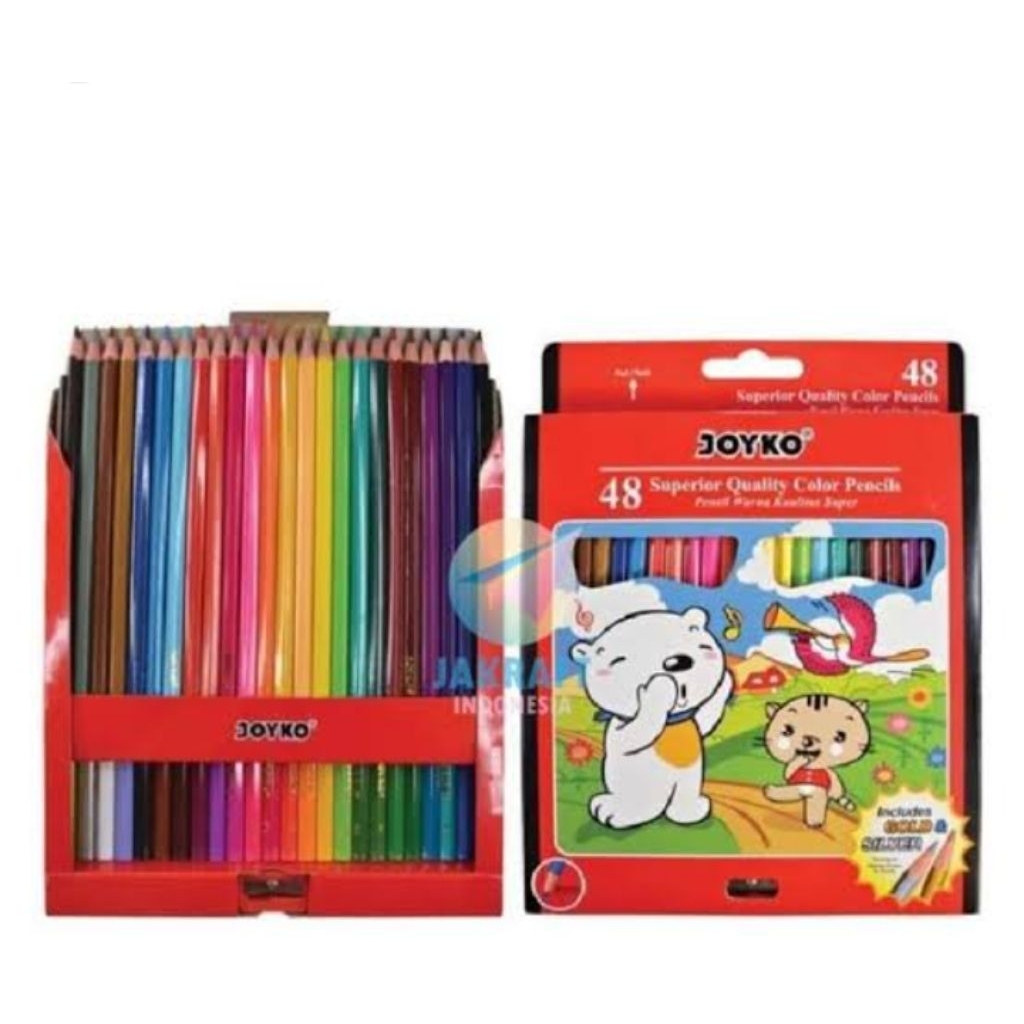 

( 1 PAK ISI 48 PIC) PENSIL WARNA PANJANG JOYKO