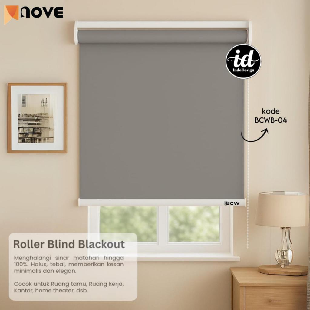 Roller Blind / Tirai Gulung / Penutup Jendela ( NOVE BCW )