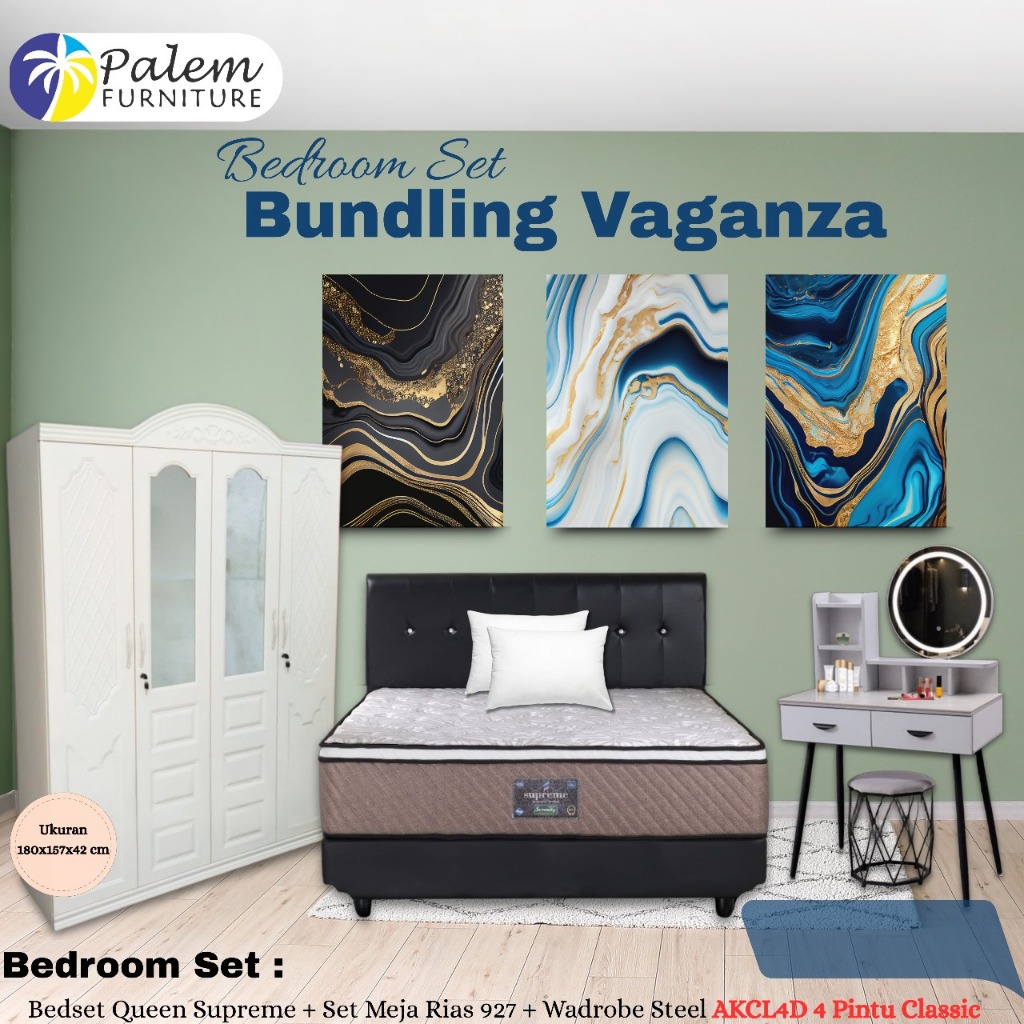 Palem Furniture Bedroom Set Bundling || Set BedRoom || Set Kamar Tidur