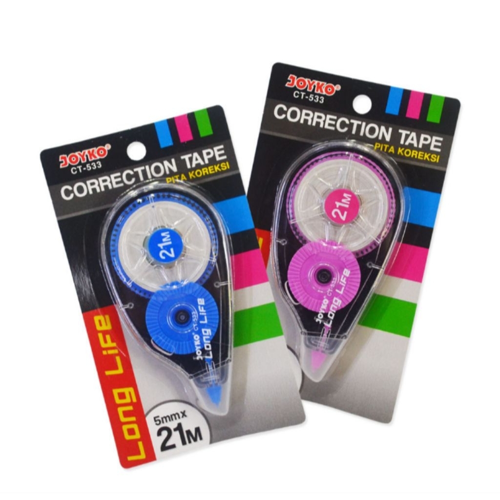 

(1BOK ISI 12 PCS) Tipex Roll Corretion Tape JOYKO 21m