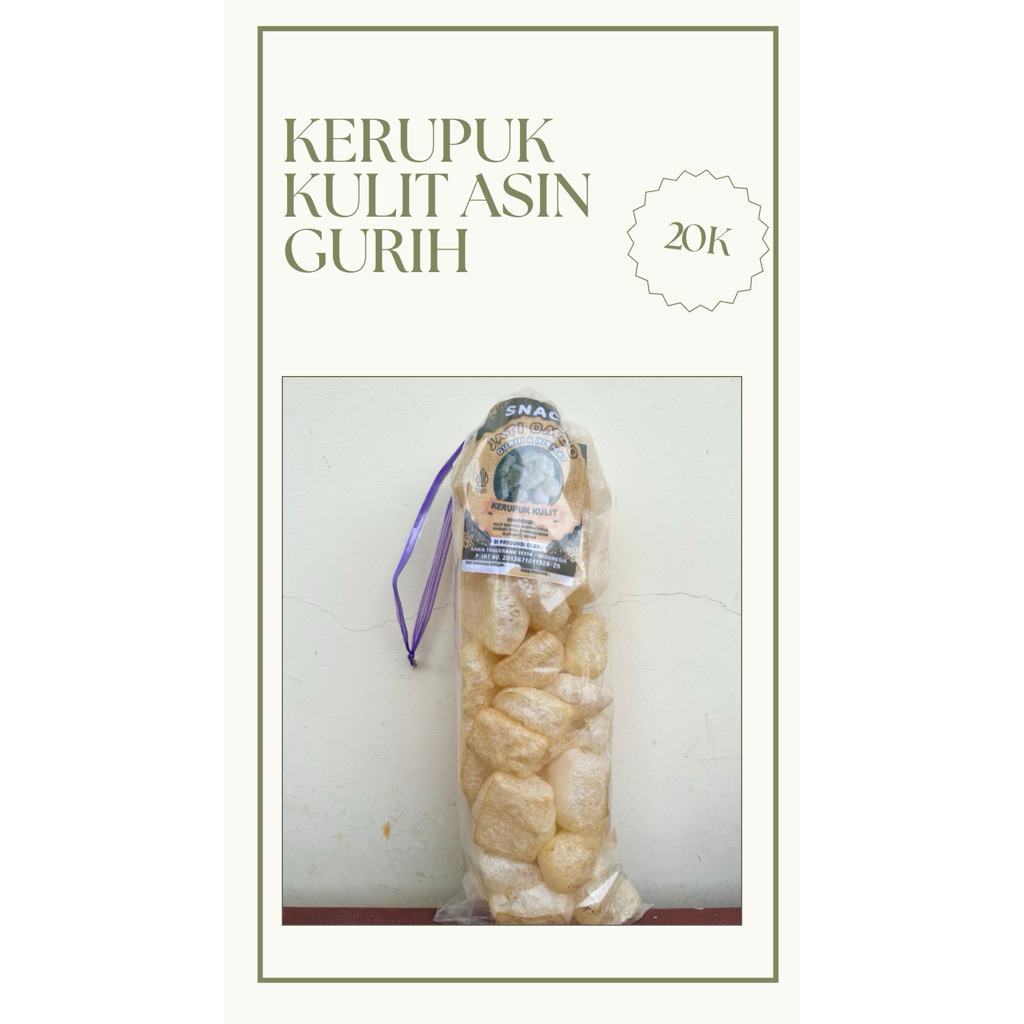

Kerupuk Kulit Asin Gurih Jumbo Murah