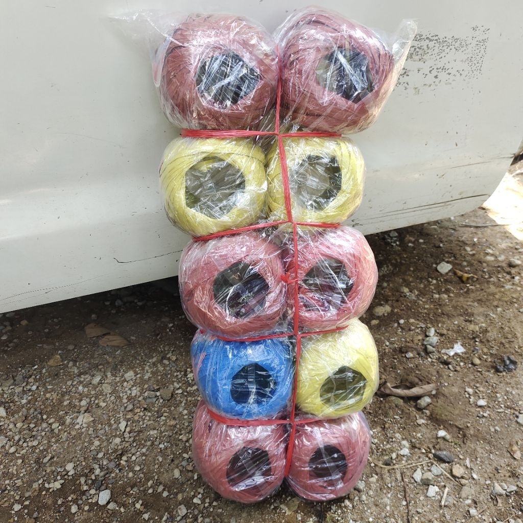 

Tali rafia plastik warna - tali pengikat - tali serbaguna 1 pak isi 10 pcs