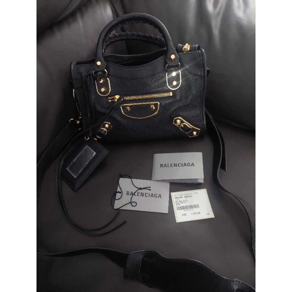 Tas Balenciaga Mini City Black Preloved Original