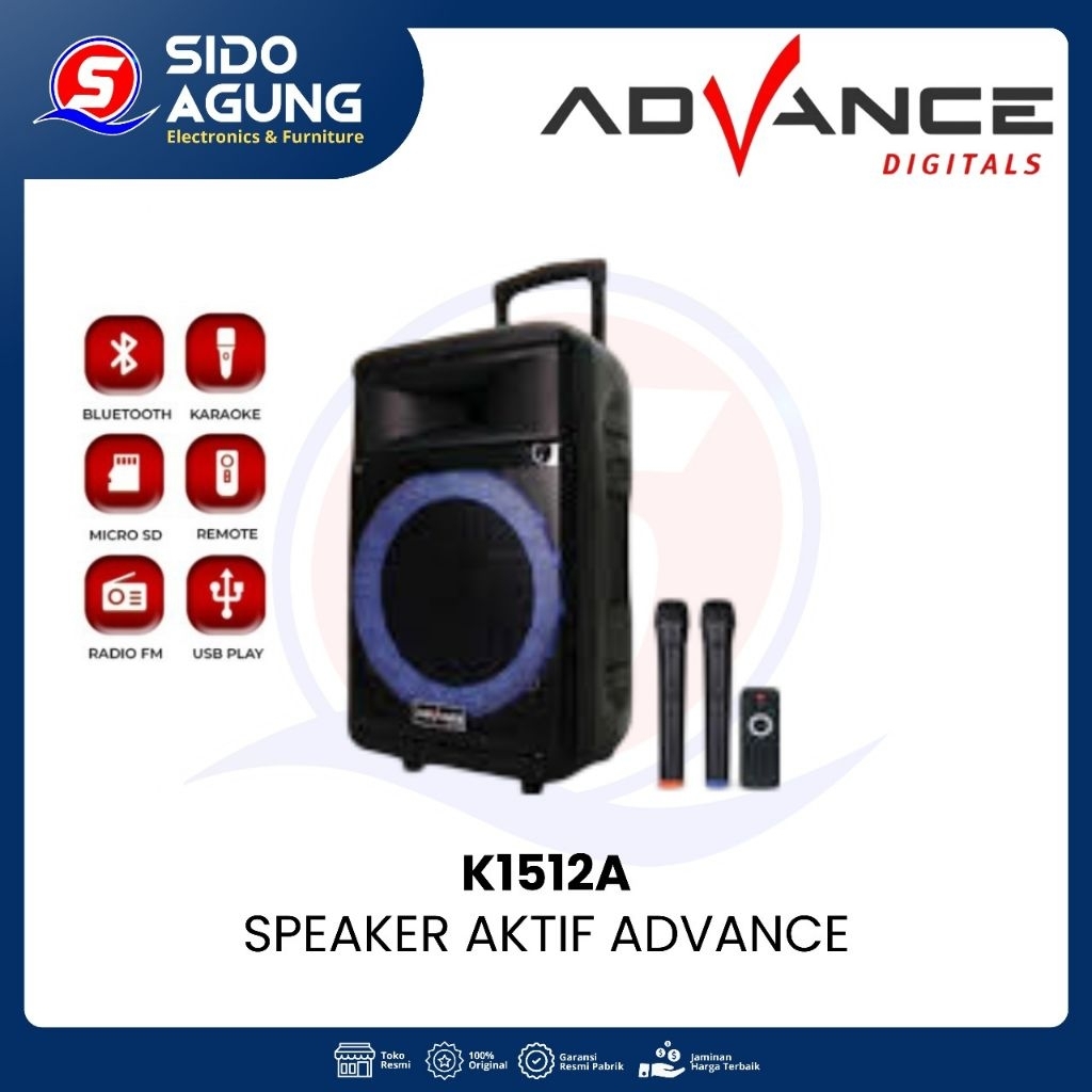 SPEAKER AKTIF ADVANCE || SPEAKER K1512A/K1212A || Speaker Portabl-Speaker Bluethoot