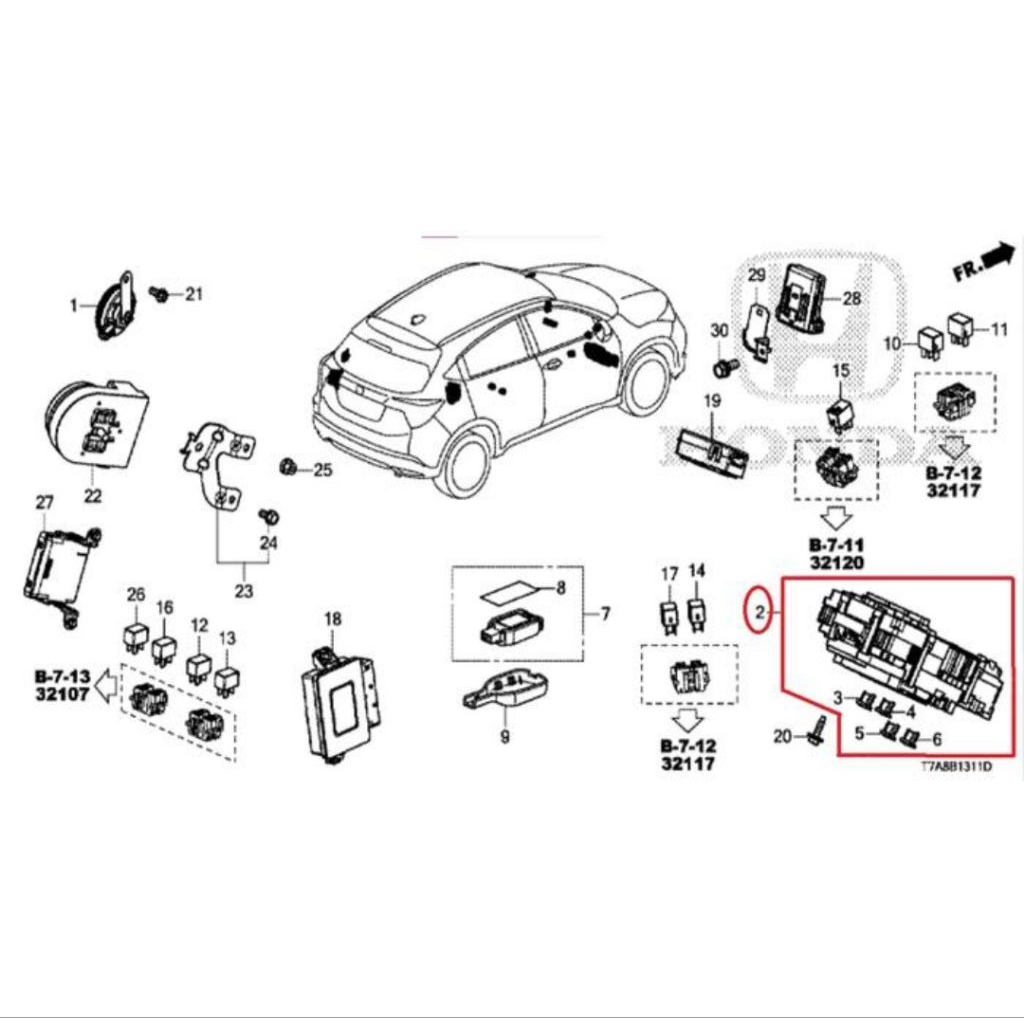 box sekring / box Assy fuse relay hrv 2018-2021 original