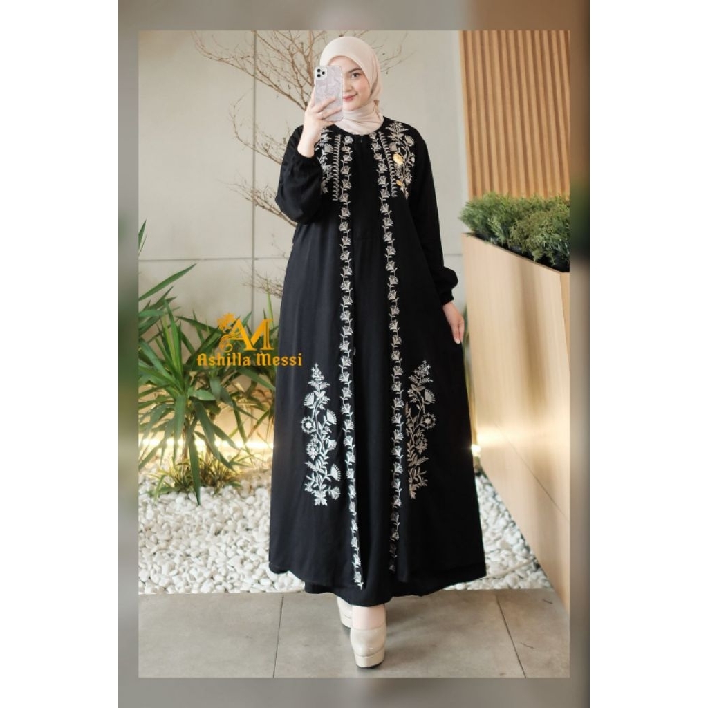 ASHILLA MESSI ASHIFA KHADIJAH BAHIN DRESS TWILL BORDIR ASIQA ASIMA ASIFA