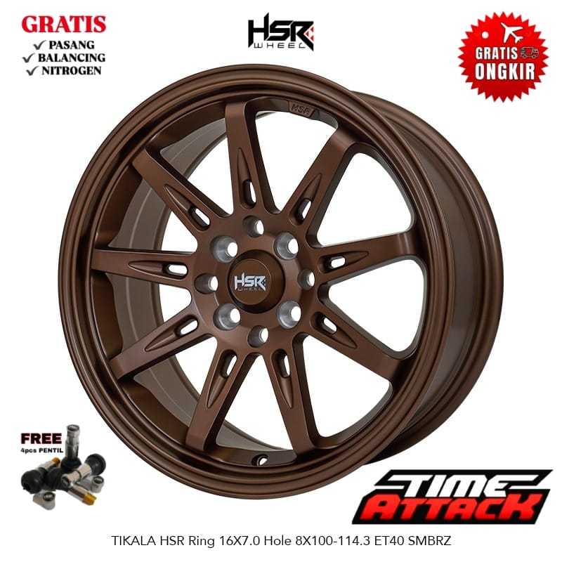 Velg Mobil Agya Ring 16 HSR WHEEL Tipe TIKALA Velg Hsr R16  - TIME ATTACK BOGOR