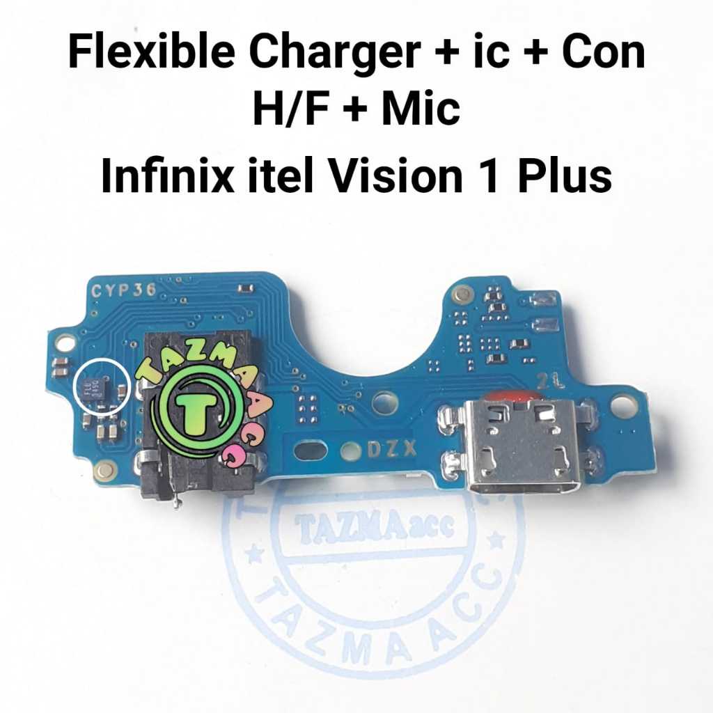 Infinix Itel Vision 1 Plus Ori Flexible Charger + ic Flexibel  Con Cas Charger ITEL VISION 1 PLUS