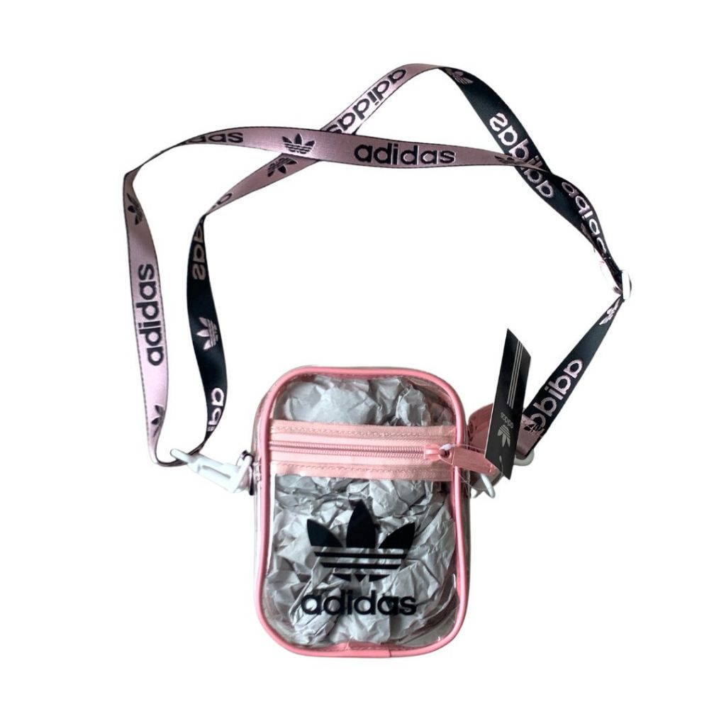 READY STOCK - Adidas Originals Clear Festival Transparent Crossbody Bag Light Pink (Slingbag)