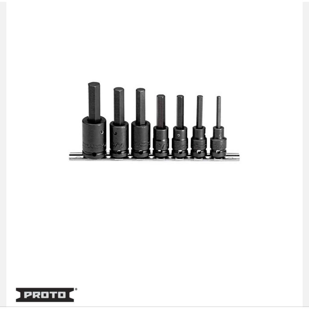 Proto 1/2" Drive 7 Piece Impact Socket Set-J74152