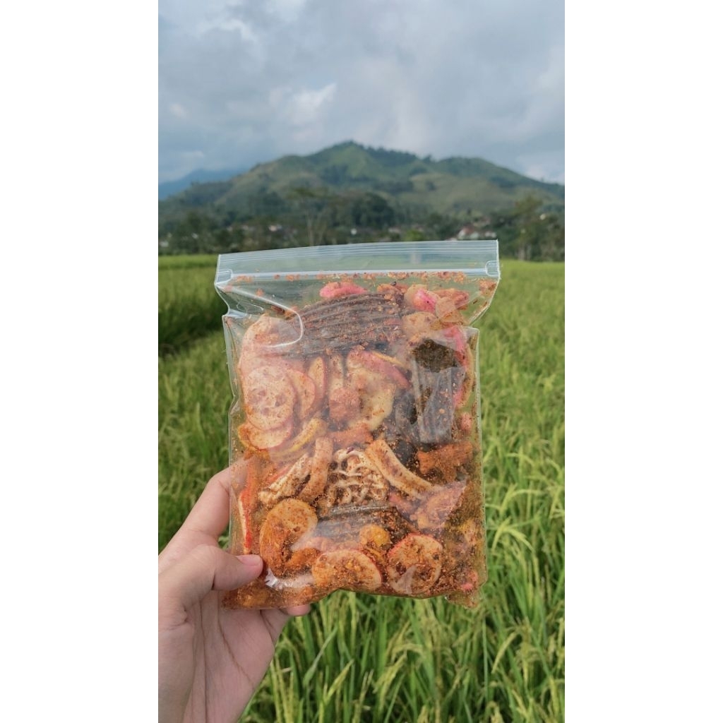 

Seblak Kering Cikruh Mix Pedas Gurih Asin Seblak Mix Murmer