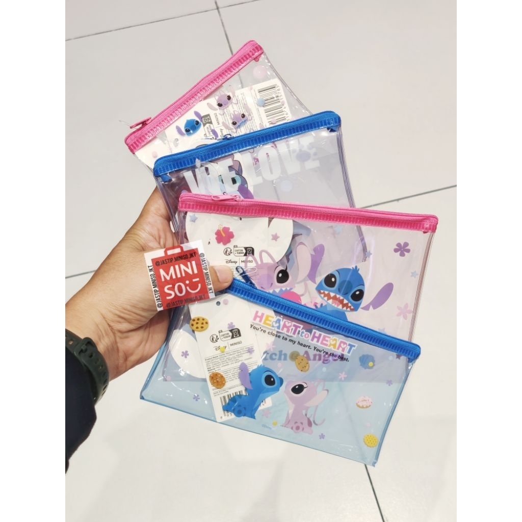 

MINISO PVC Stationery Case / Kotak Pensil DISNEY STITCH Collection (4 varian)