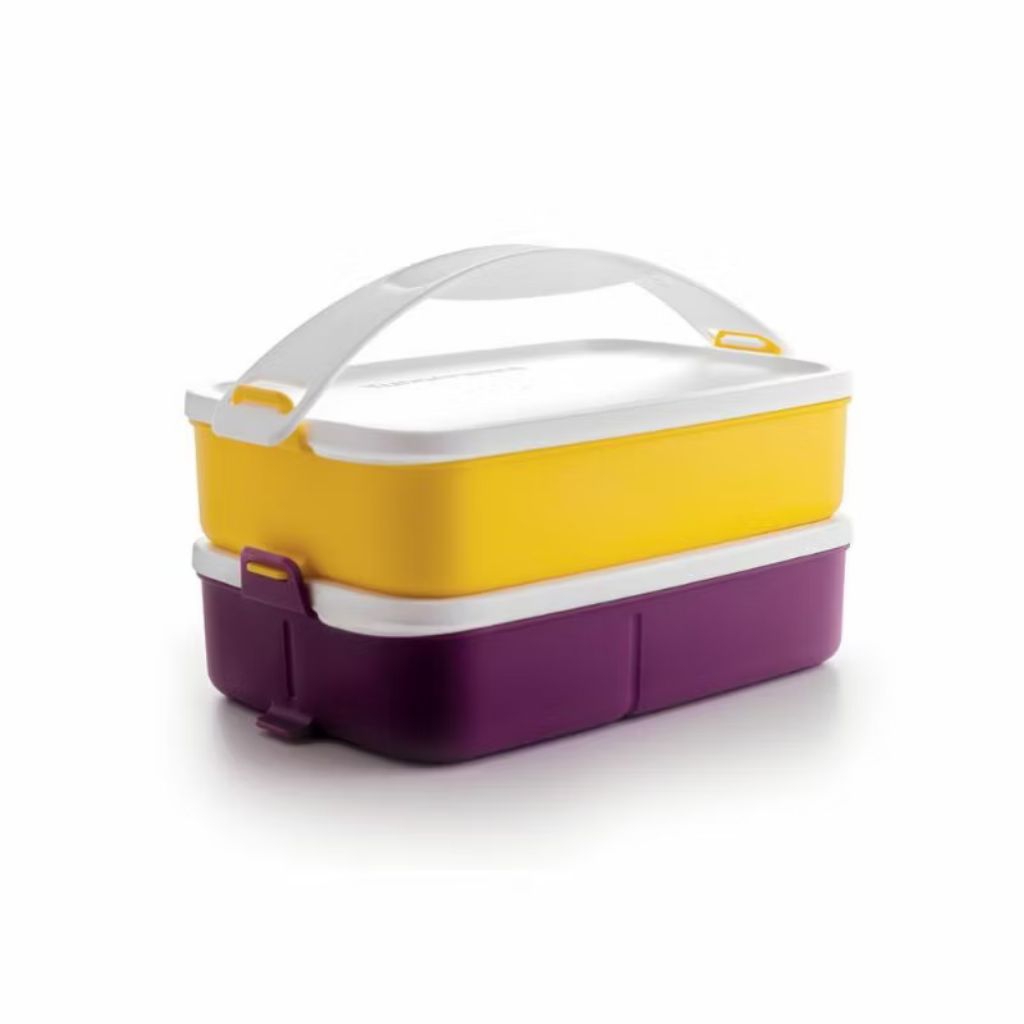 Small Click To Go Tupperware - Purple, Yellow