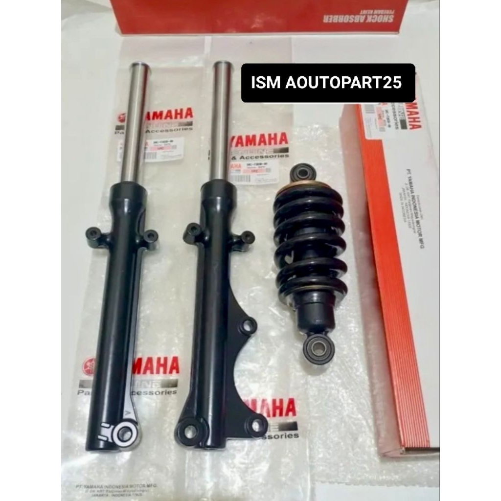 As Shock tabung depan plus Shobreaker Belakang 5OC Yamaha Jupiter MX Old lama, Jupiter MX new 135 Or