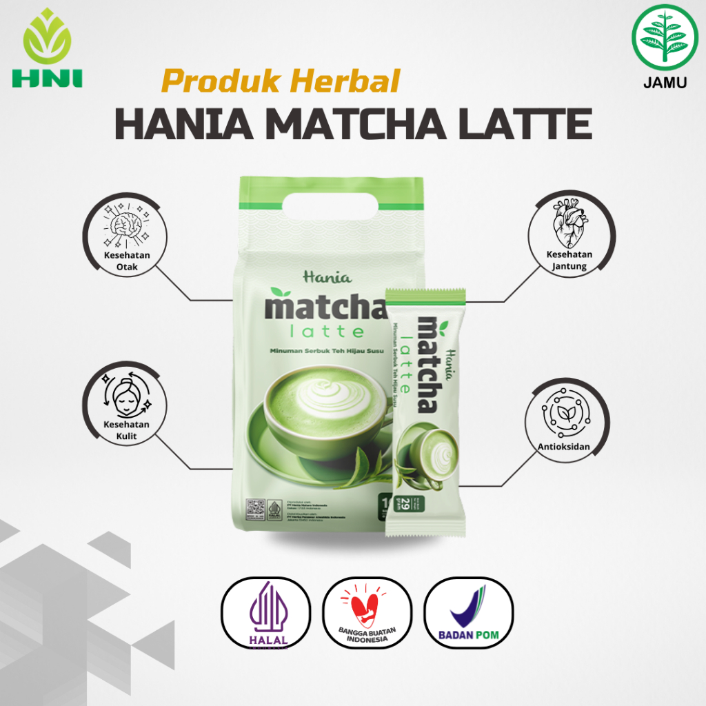 

Hania Matcha Latte HNI - Original Green Tea Drink for Health Enhancement HPAI