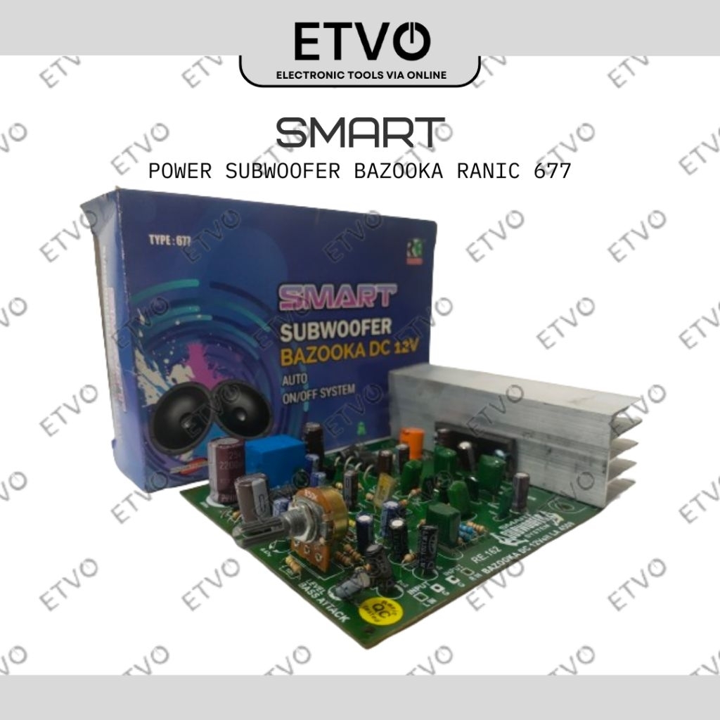 Ranic Power Amplifier Subwoofer Bazooka DC 12V Smart