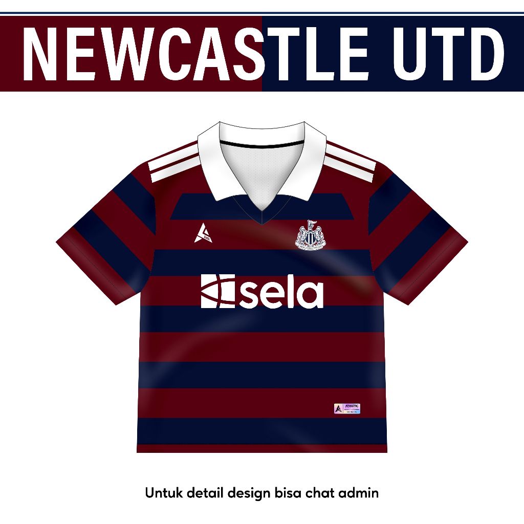 ATHLETIC SPORTWEAR KIDS - Jersey Bola Fantasy Anak - Newcastle Away 2024-25 - Unisex