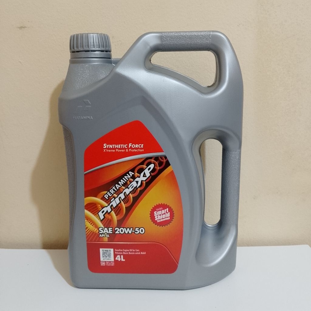 OLI MESIN MOBIL PRIMA XP 4LITER 20W-50 OLI PELUMAS MESIN GRANDMAX AVANZA XENIA RUSH SIGRA CARY CALYA