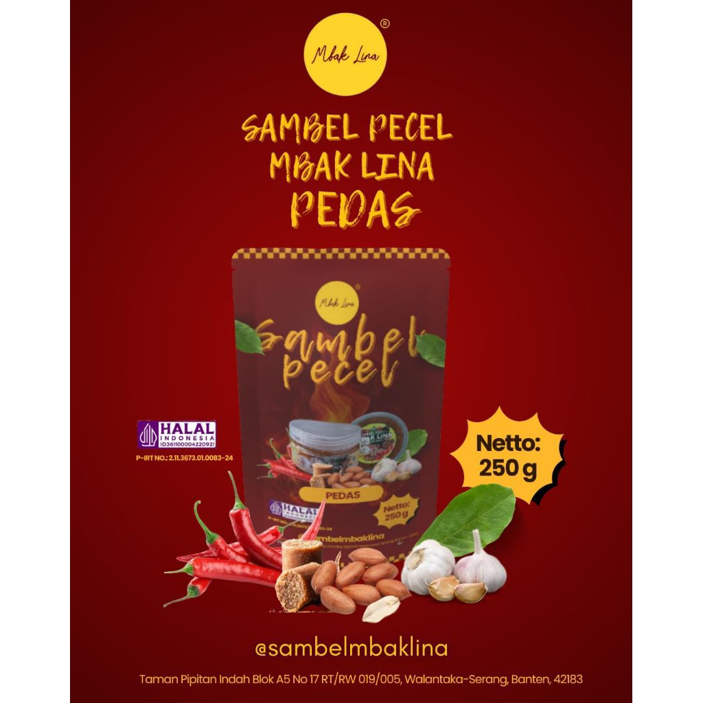

Sambel Pecel Mbak Lina Varian Pedas 250 Gram