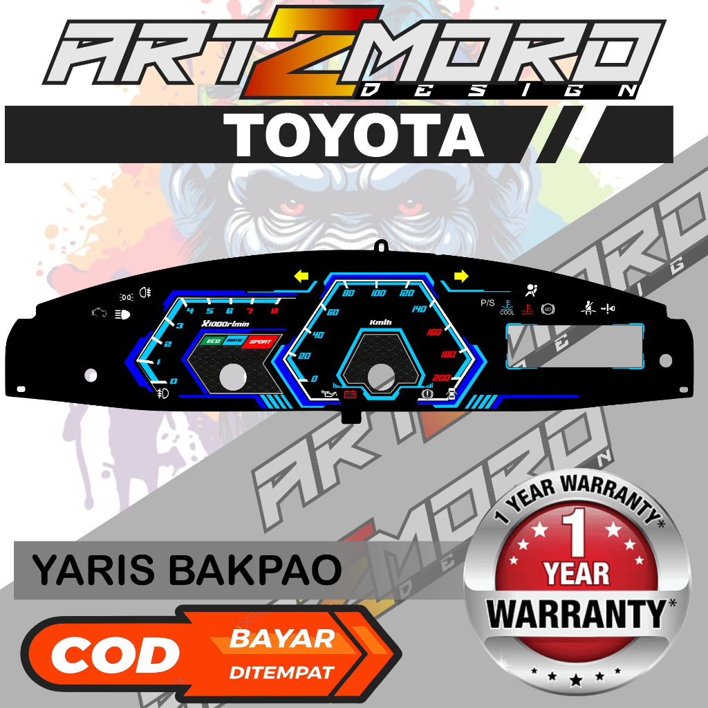 PAPAN SPEEDOMETER CUSTOM TOYOTA YARIS BAKPAO