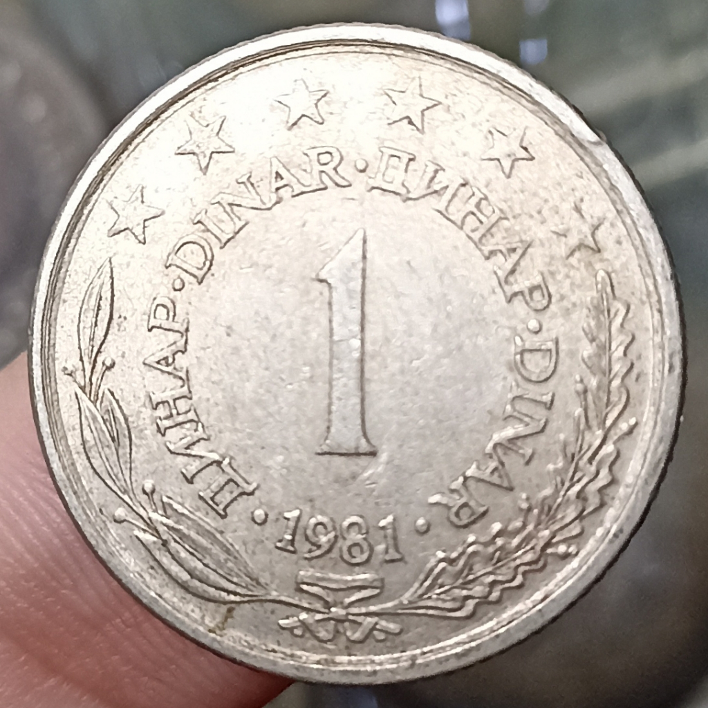 Koin Kuno Yugoslavia 1 Dinar Tahun 1974