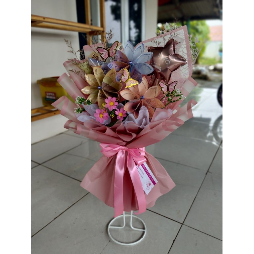 buket uang/buket uang kosong /buket uang mainan / money bouquet