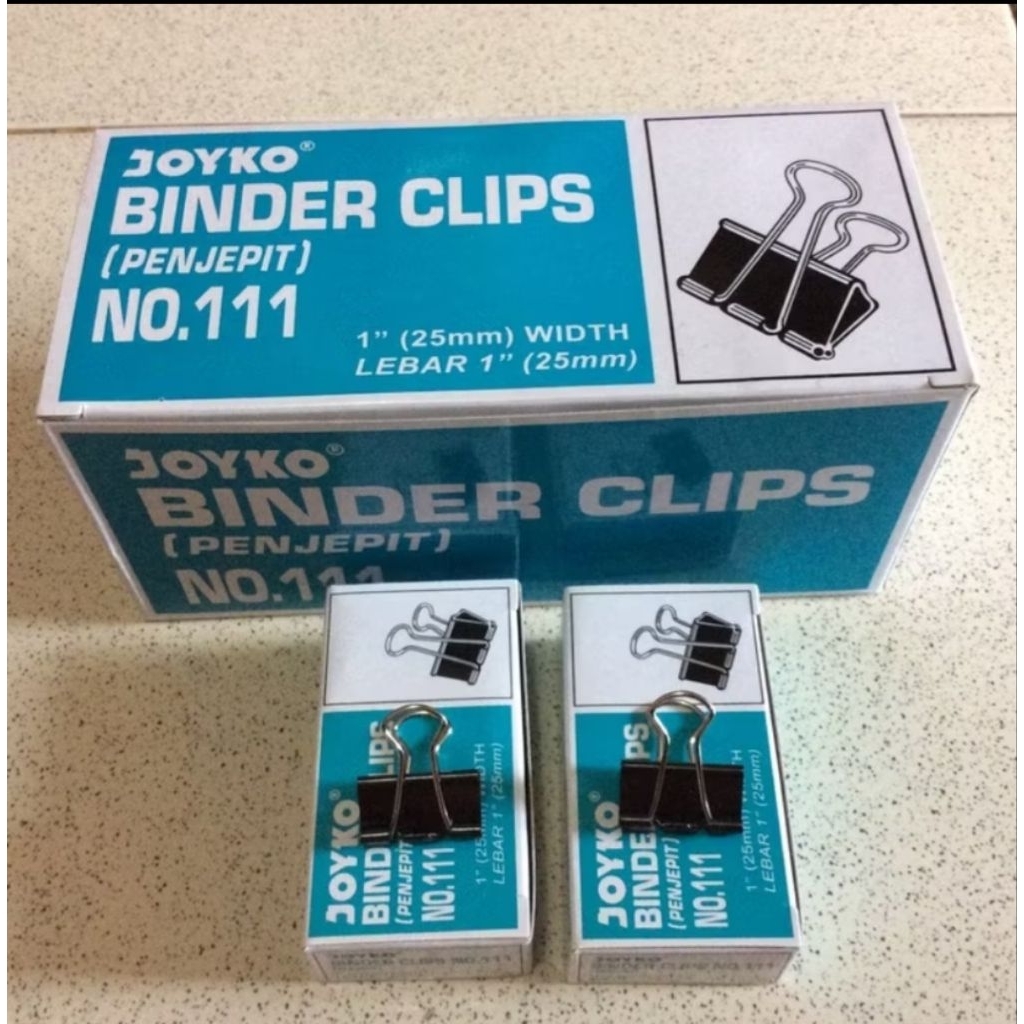 

BINDER CLIP NO.111 JOYKO ( harga 12 kotak kecil )