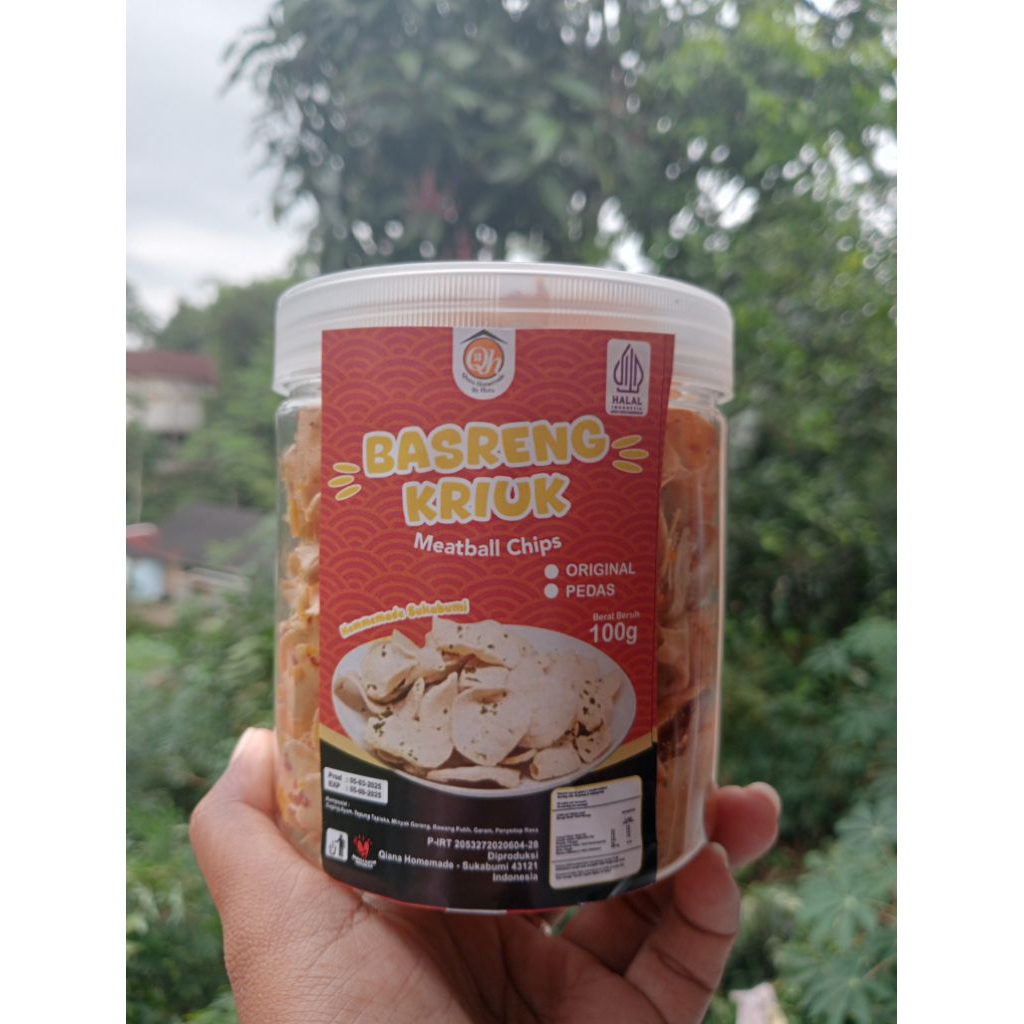 

Basreng pedas Daun Jeruk 100g, Cemilan kekinian Renyah Gurih, Camilan keripik Bakso Viral