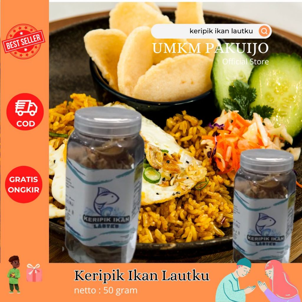 

Keripik Ikan Lautku Rasa Pedas Manis Gurih isi 50 gram Cemilan Dan Oleh oleh Khas Semarang