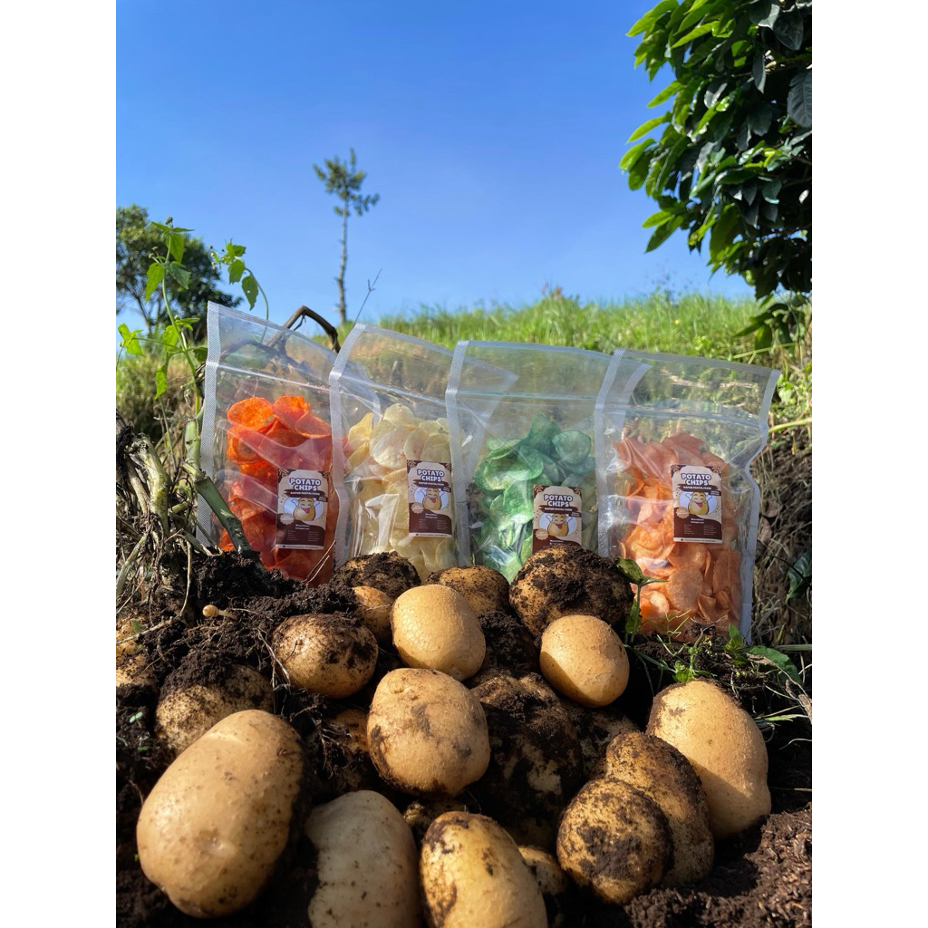 

keripik kentang super krispy 100% dari kentang pres dan pilihan