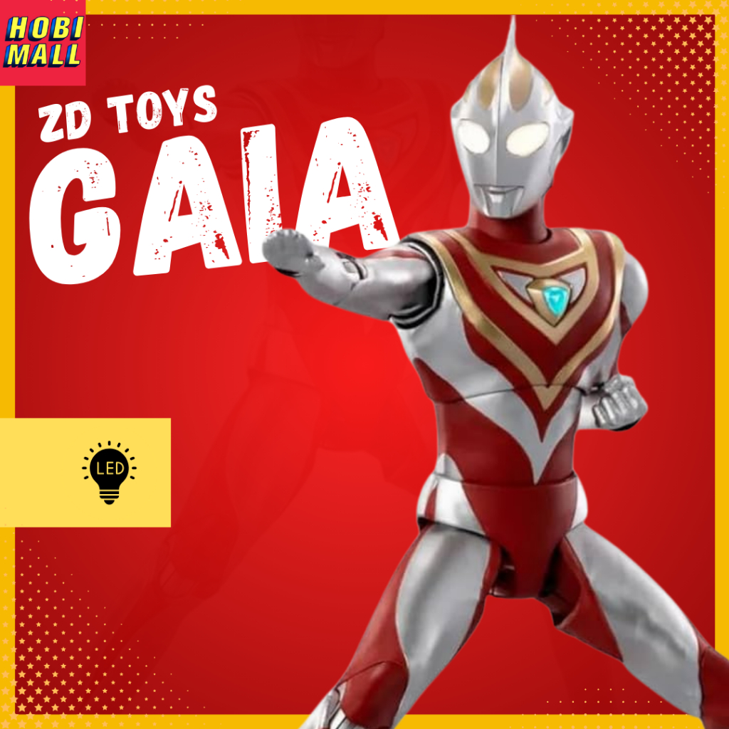 Action Figure ZD Toys Ultraman Gaia Mainan 1:10 Scale